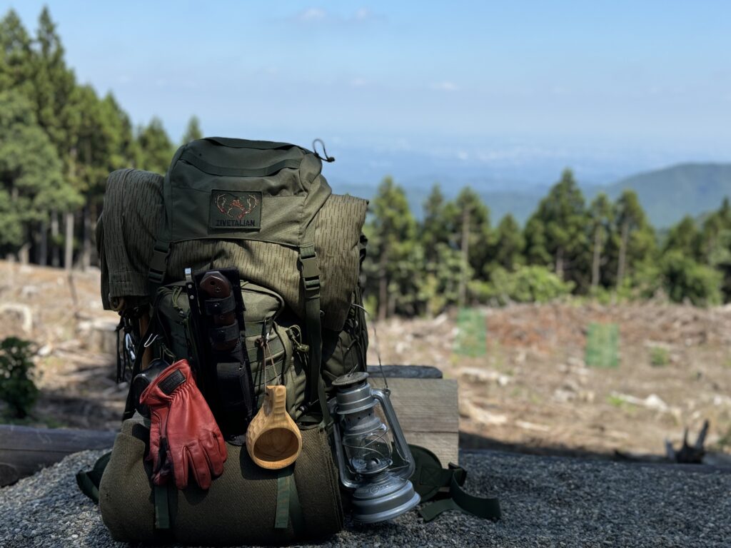 パッキングしたバックパック