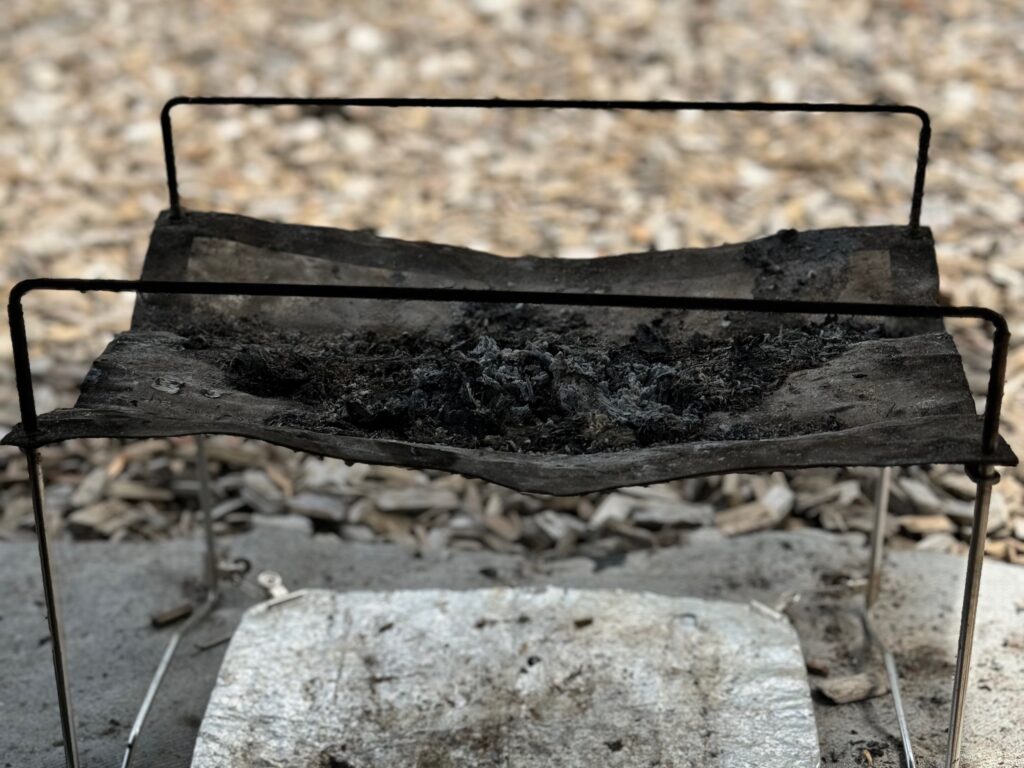 燃え残りはほとんどない